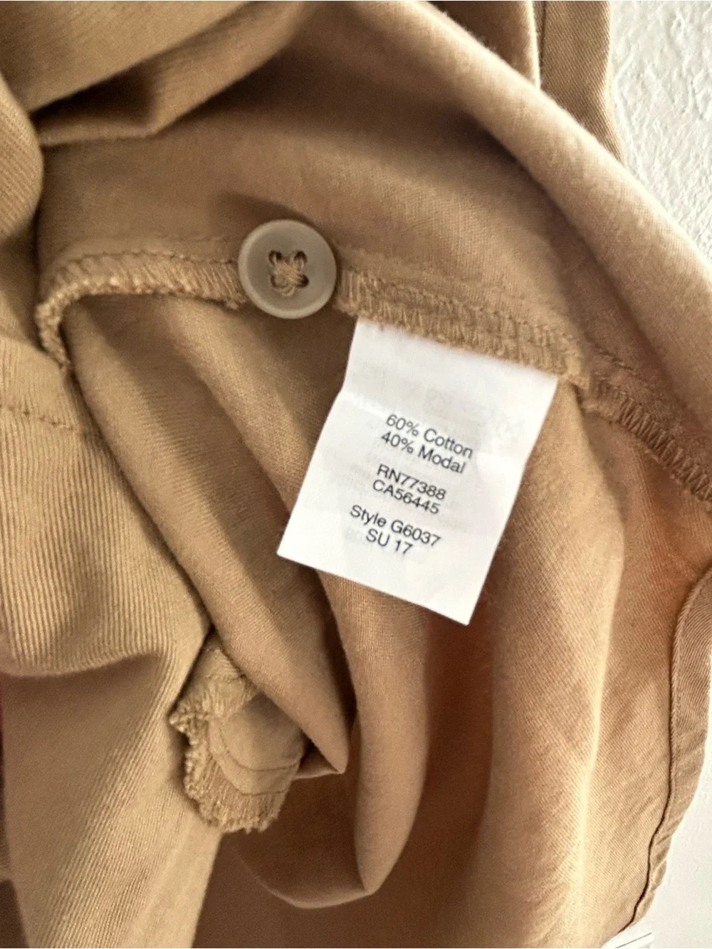 Madewell Tan High Low Shirt Dress with Classic Label Comfort Pockets Size Small - Picture 6 of 7